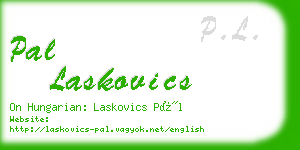 pal laskovics business card